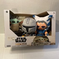 Star Wars Mandalorian His Name is Grogu 8 Plush Grogu Ahsoka Tano 3pk Mattel
