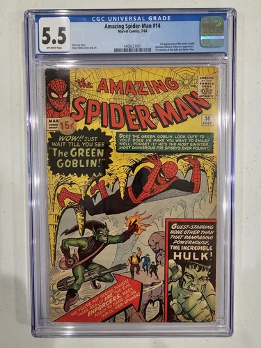 The Amazing Spider Man #14 CGC 5.5 Comic Book 1964 Great Condition Green Goblin
