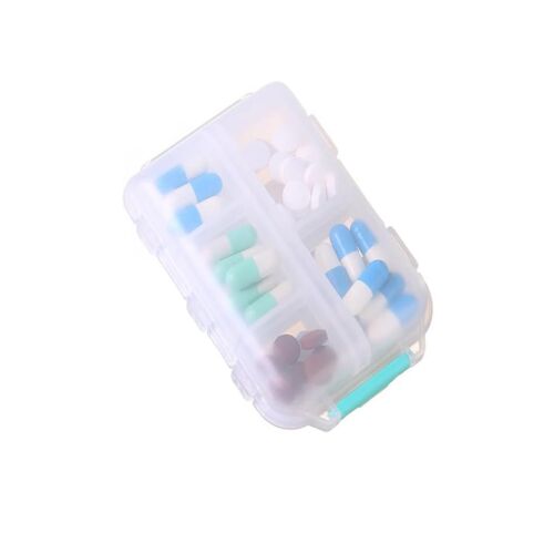 3PCS Pill Organizer 10 Compartments Travel Pill Box Portable Folding Small Case - Picture 25 of 25