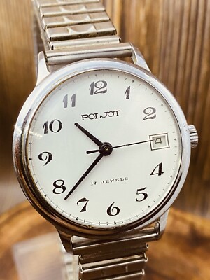 POLJOT 2614.2H Vintage Soviet Mechanical Wristwatch 17 jewels USSR #6881