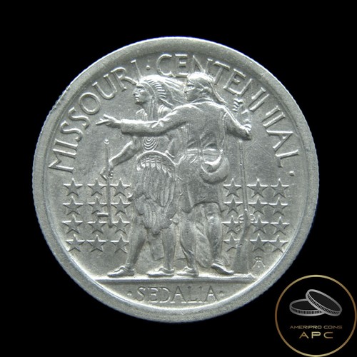 1921 Missouri Commemorative 90% Silver Scarce High Grade BU+++ - Picture 2 of 2