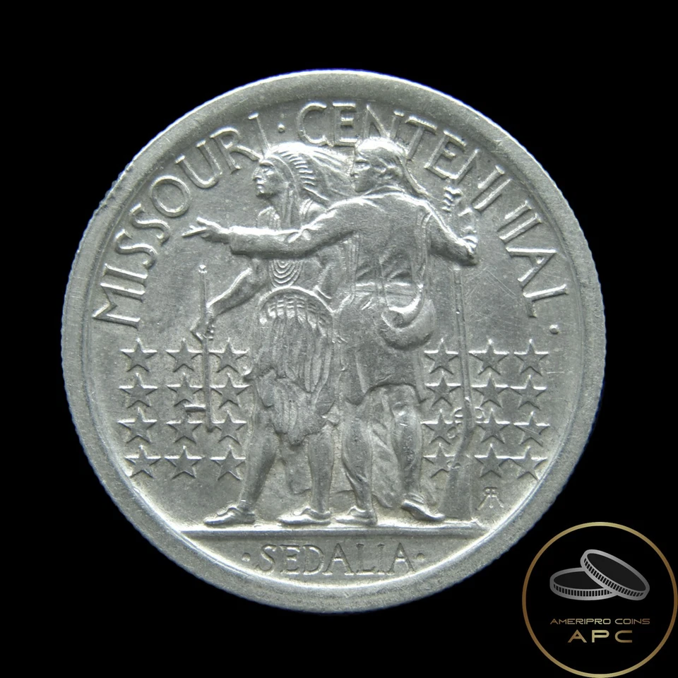 1921 Missouri Commemorative 90% Silver Scarce High Grade BU+++ - Image 2 of 2