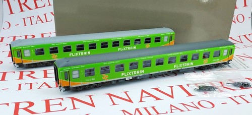LS MODELS 46014 - H0 1/87 - SET 2 LIEGEWAGEN Bvcmz 248.5 FLIXTRAIN - EP.VI
