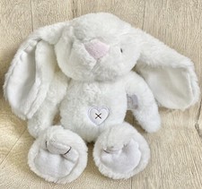 Chad Valley Snuggle Bunny White Rabbit Soft Toy Comforter Plush 11" Argos Heart