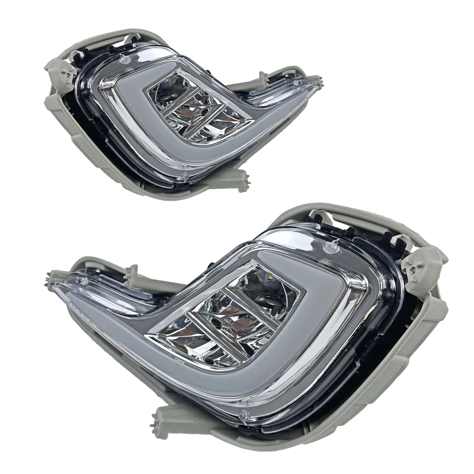 Fog Lights LED Front Bumper Lamps For 2012-2017 Hyundai Accent with DRL+Wiring Foto 4 de 4