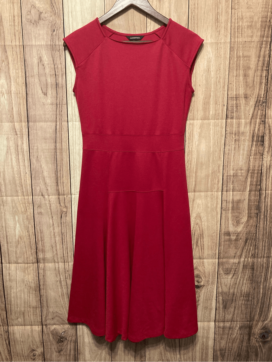 red midi fit and flare dress Fit & Flare Midi Shirt Dress | A-Line Dress main image 1