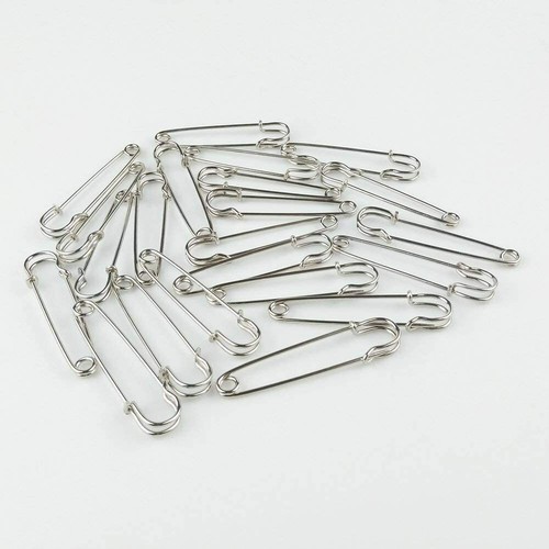 22 Pack Heavy Duty Steel Safety Pins Silver Extra Large Blankets Skirts Kilts 3" - Picture 4 of 6