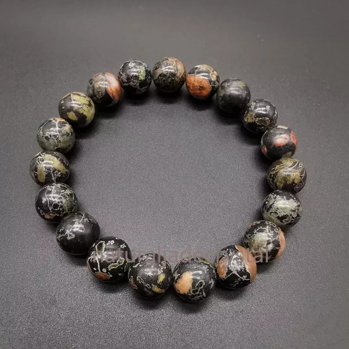 Brazalete Brazalete Raro Natural Ciruela Jade Piedras Preciosas Hombres Mujeres Joyería 8" - Imagen 3 de 6
