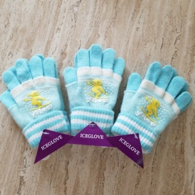 Set of 3 NEW Light Blue Double Layered Winter Fall Gloves