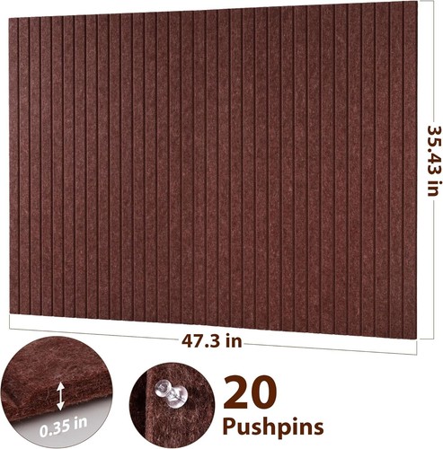 Elegant 48 x 36 Inch Felt Bulletin Board - Foldable, Safe Wall Display Solution - Picture 7 of 8