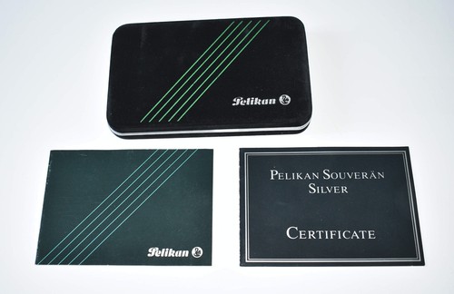 Argento Pelikan Souveran M750~Solo scatola e documenti Special Anniversary ~ In perfette condizioni + - Foto 2 di 10