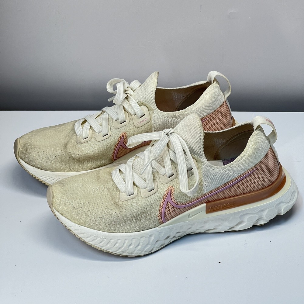 Nike React Infinity Run Flyknit Women's Size 7 Sail Metallic Copper