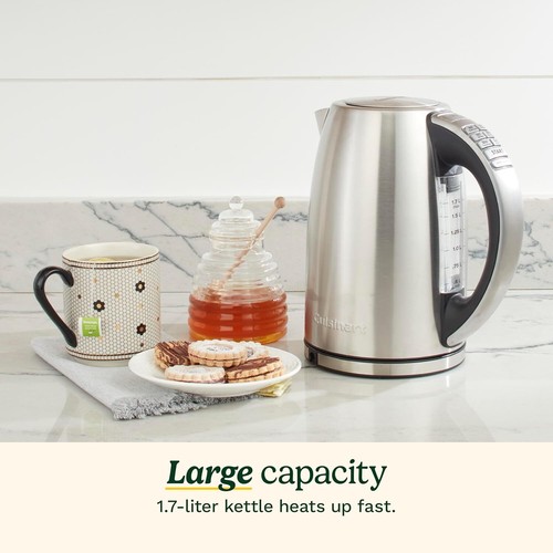 1.7-Liter Stainless Steel Cordless Electric Kettle with 6 Preset Temperatures - Picture 2 of 7