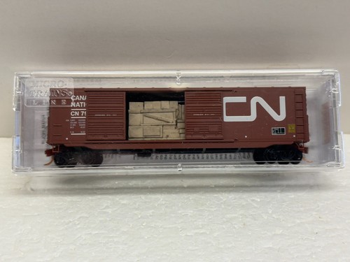 N Scale Micro Trains MTL 037 00 080 Canadian National CN 796060 Box Car w/Load - Picture 2 of 4