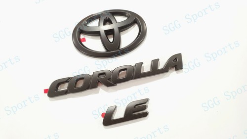 NEW Matte Black OVERLAY EMBLEM Fit 2020-2022 TOYOTA COROLLA LE PT948-02200-02 - Foto 4 di 6