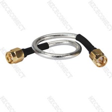 SMA Male to SMA Male Plug Connector Pigtail Cable SEMI-RIGID .141" RG402 20cm
