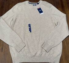 NWT IZOD 7GG Cedarwood Khaki Mock Neck Sweater Mens Size Medium NEW 60