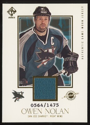 2002-03 Pacific Private Stock Reserve Owen Nolan #142 Sharks GU Patch /1475