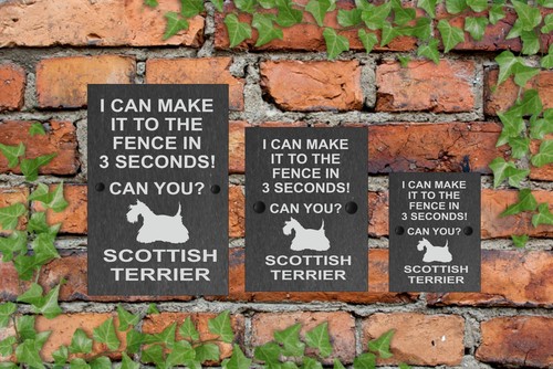Dog Slate Gate Sign 3 Sizes I Can Make it to the Fence ALL BREEDS AVAILABLE M-Y - Picture 17 of 29
