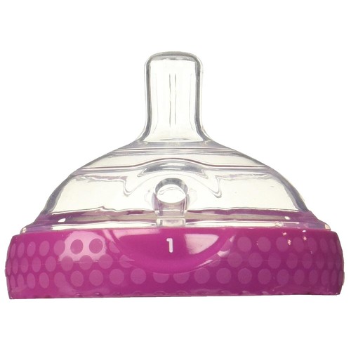 NUK 2 Pack 1M+ Bottle Nipples Simply Natural Anti Colic Silicone