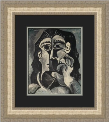 Pablo　Picasso、ワイングラス、希少な額装用画集より、新品高級額装付 Pablo Picasso、ワイングラス、希少な額装用画集より、新品高級額装付