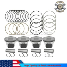 Pistons & Rings Kits For 07-13 Toyota Camry RAV4 MATRIX Scion tC Lexus 2.4 2AZFE