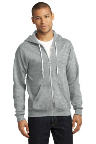 Anvil Mens Long Sleeve Full Zip Hooded Stylish Sweatshirt With Pockets 71600 - Picture 4 of 7