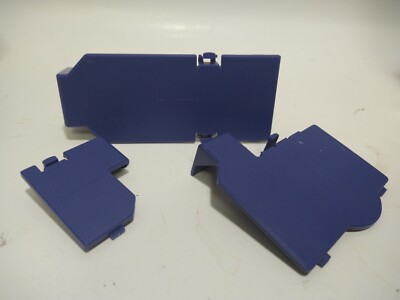 Complete Set of 3 OEM Serial & Hi Speed Port Covers Nintendo GameCube - Indigo
