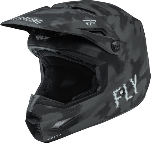Fly Racing Kinetic Special Edition Matte Grey Camo Motocross Helmet Youth Small - Picture 6 of 10