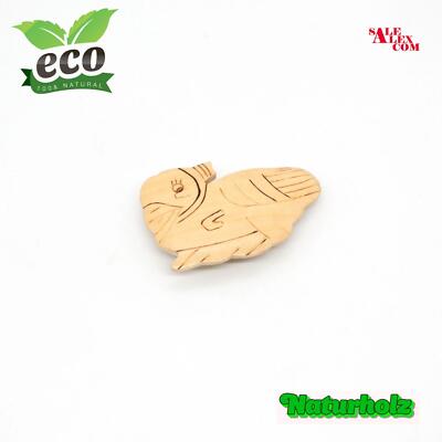VINTAGE VOGEL KINDER HAARSPANGE NATURHOLZ ECO HAARKLAMMER BIRD HAARNADEL HOLZ