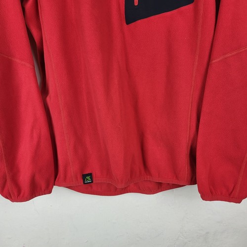 Berghaus Mens Small 1/4 Zip Polartec Fleece Jumper Red Outdoors Hiking - Picture 3 of 7