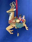 Hallmark Retired Reindeer In Flight Santa's Toy Sack Pull Toy Ornament ❤️blt10m7