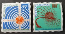 1963 REP GABONAISE FRANCE SET SATELLITE COMMUNICATION VF MNH