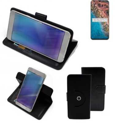 360° Schutzhülle für Cubot X20 Pro Wallet Case Universal schwarz Kunstleder T