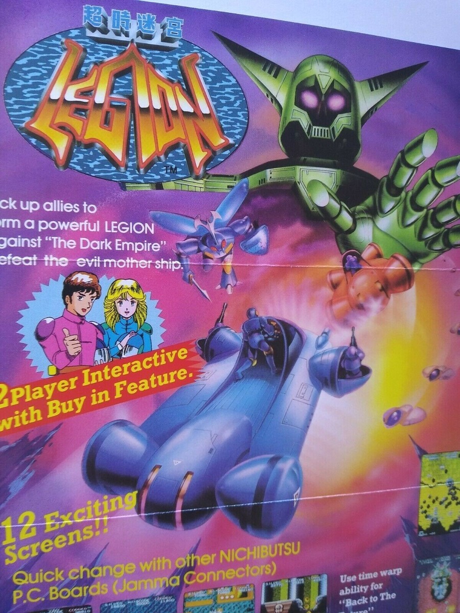 Nichibutsu Legion Arcade FLYER Original Video Game Vintage Promo