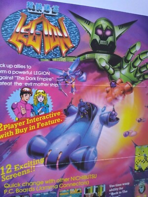 Nichibutsu Legion Arcade FLYER Original Video Game Vintage Promo