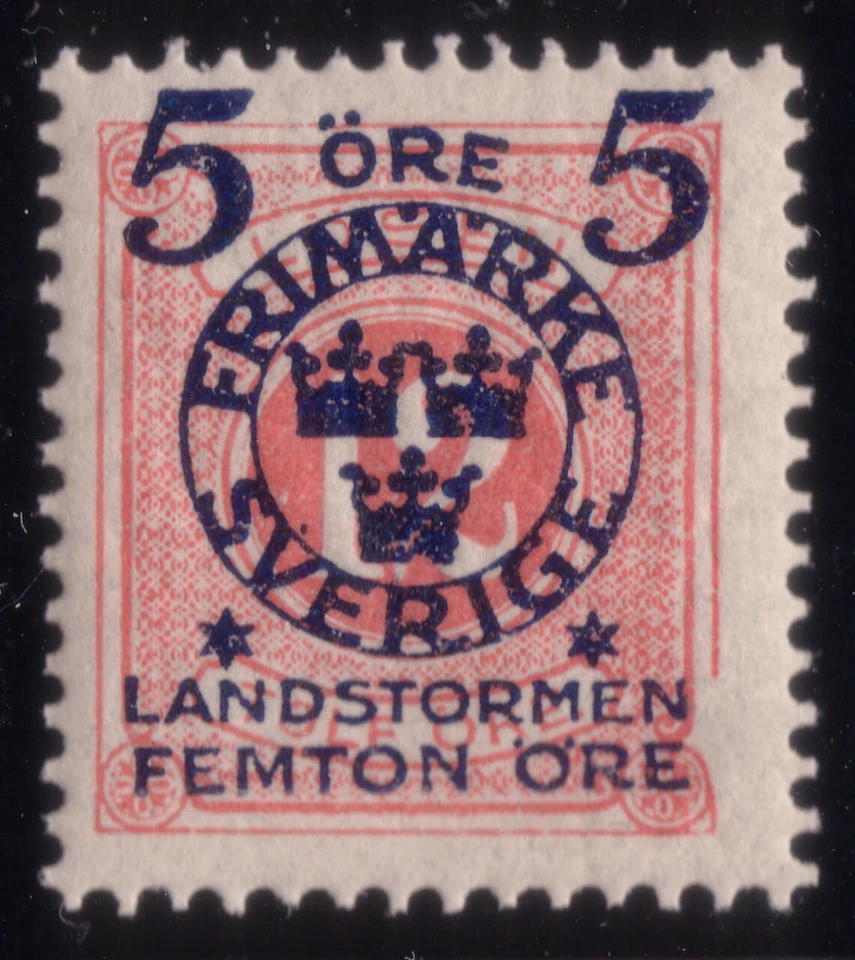 SUECIA 1916 Landstorm II Facit 119/AFA 92/Scott B16 MNH + VARIEDAD Foto 2 de 3