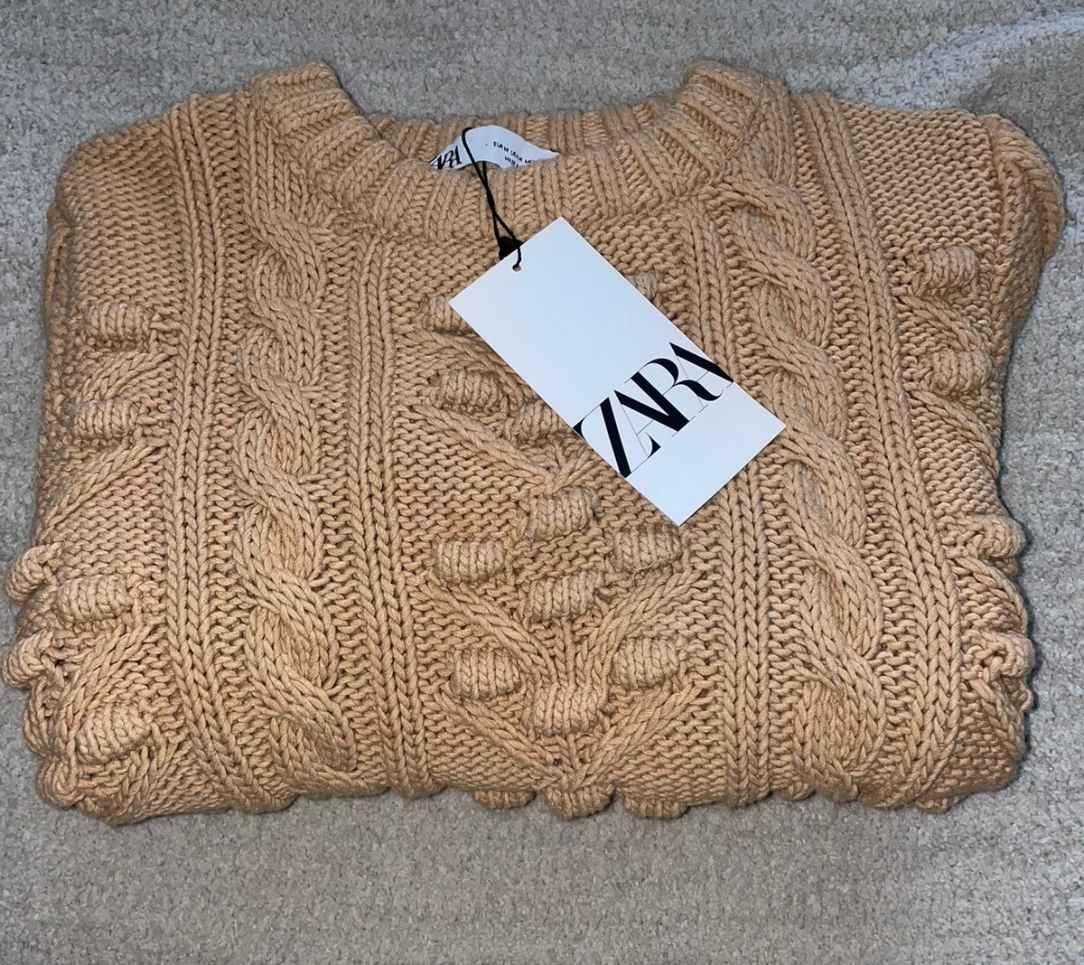 ★ZARA★ TEXTURED SWEATER TEXTURED KNIT SWEATER - Light beige | ZARA United States