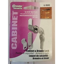 Defender Security U9945 Key 2 Drawer/Cabinet Lock For 13/16" Material 5Available