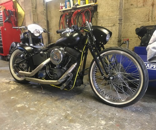 Antik Vintage Springer Gabeln für Harley Bobber Chopper schwarz Big Port 20 Zoll - Bild 10 von 10