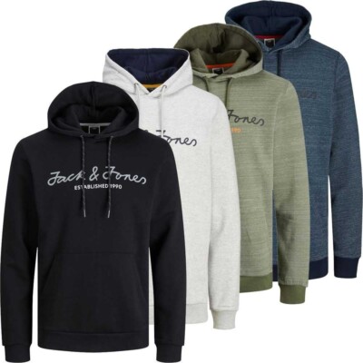 Jack & Jones Herren Kapuzenpullover Jcoberg Sweat Hoodie Sweatshirt Casual Print
