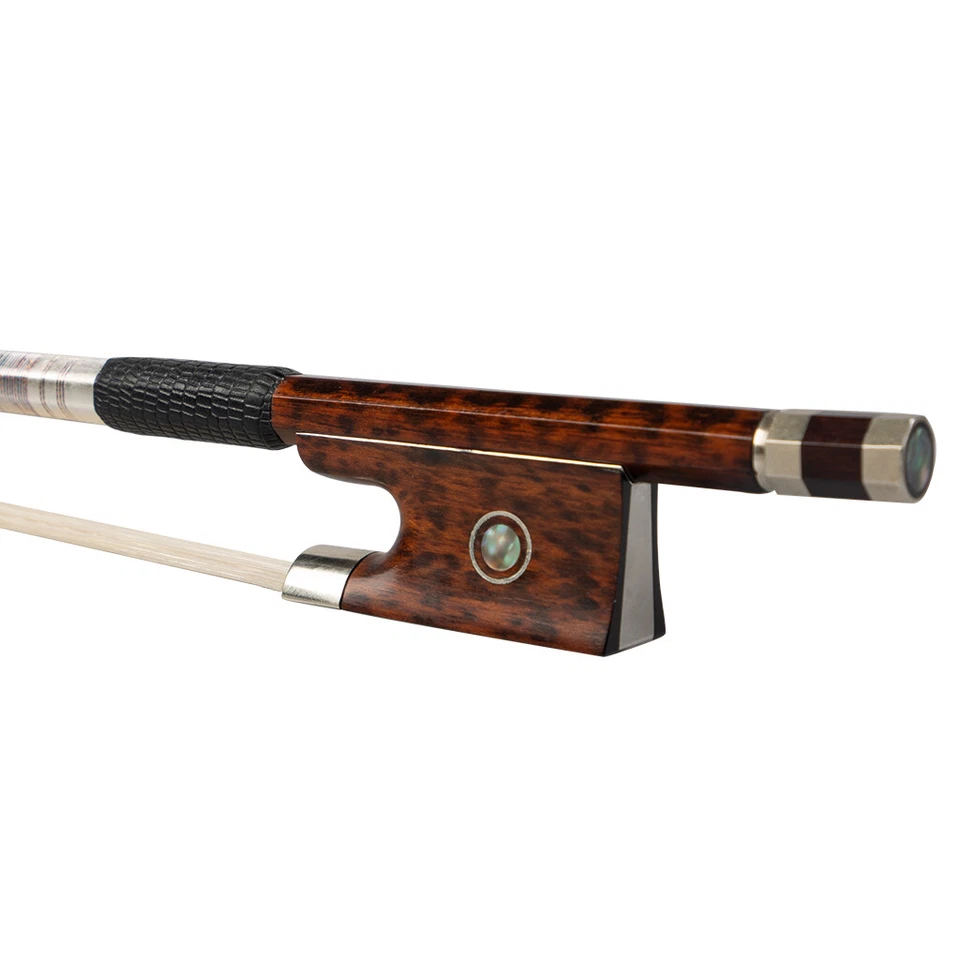 Advanced 4/4 Violin Bow Snakewood Fiddle Bow W/Snakewood Frog Well Balance - Image 4 of 4