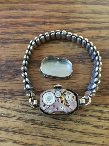 Elgin Womens Watch 17 Jewels 10K RGP Bezel + Band - Winds Works Fine pre 1964 - Picture 4 of 10