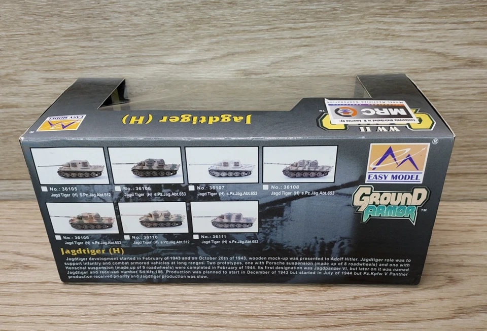 MRC Jagd Tiger (H) s.Pz.Jag.Abt.653 Tank 1:72 Scale - Image 4 of 4