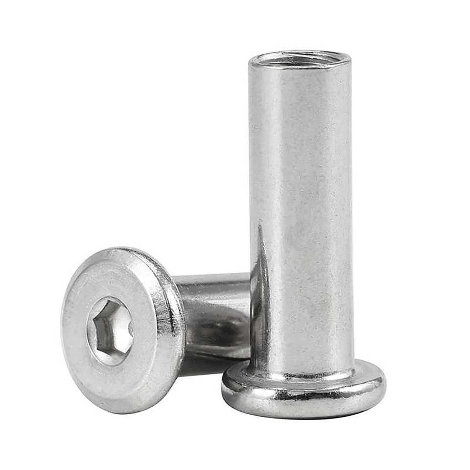 Hülsenmuttern M2 M3 M4 M5 M6 M8 M10 mit Flachkopf Innensechskant Edelstahl - Bild 4 von 4