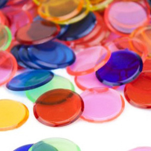 100 piezas contadores de fichas de plástico reciclado fichas juegos de mesa de bingo recompensa - Imagen 11 de 21