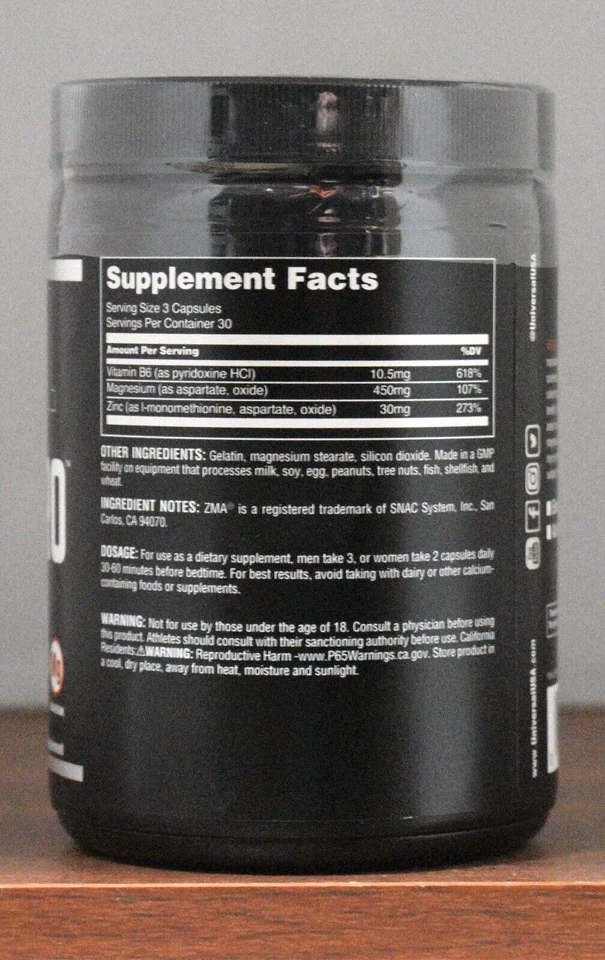 Universal Nutrition ZMA Pro 90 Cápsulas Zinc Magnesio Vitamina B6 Foto 2 de 3
