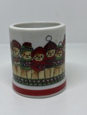 Vintage 1980 Enesco Lucy and Me Christmas Candle Holder Winter Bears