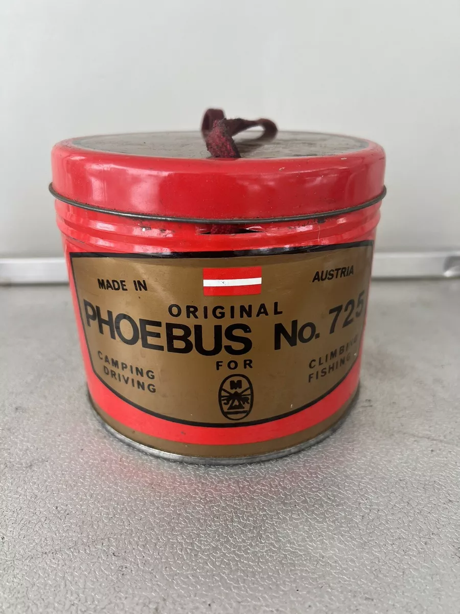 Phoebus Single Burner Stove No. 725 Camping Hiking Made in Austria