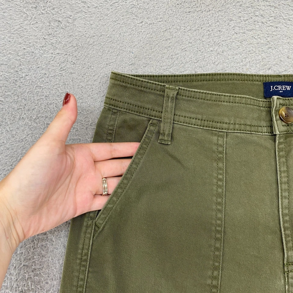 J. Crew Cargo Pants Womens 2 Army Military Utility Stretch Cotton Soft Grunge - Image 4 of 4